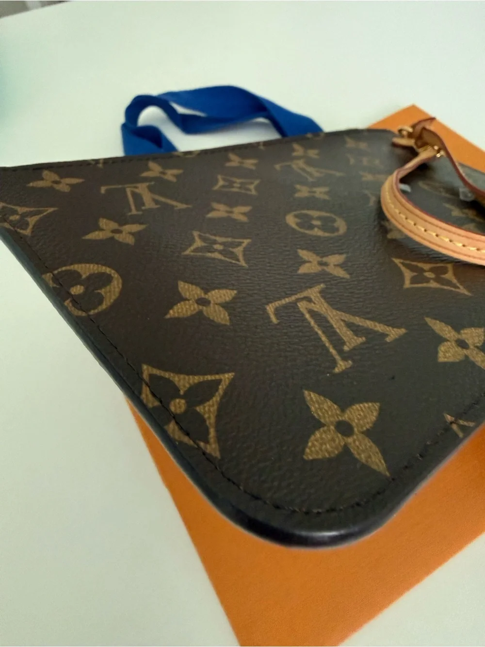🌹Authentic Louis Vuitton Pink Pivone Neverfull Wristlet / GM Size